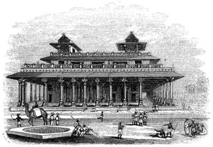 Paleis van Allahabad, India, 1847 door Bonner