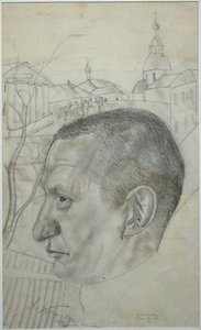 Portret van Alexander Kerensky 1881-1970, 1924 door Boris Dmitrievich Grigoriev