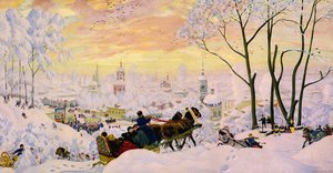 Maslenitsa door Boris Mikhailovich Kustodiev