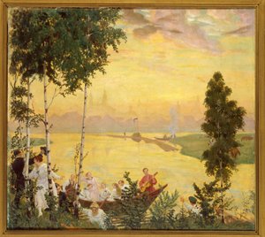 Uitstapje naar het platteland door Boris Mikhailovich Kustodiev