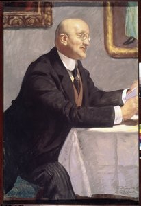 Portret van kunstenaar Igor Grabar (1871-1960) door Boris Mikhailovich Kustodiev
