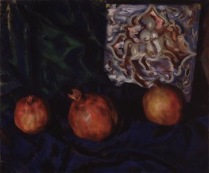 Stilleven. Granaatappels, 1910 door Boris Mikhailovich Kustodiev