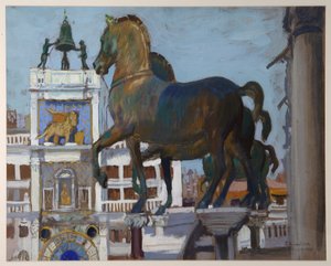 De Paarden van San Marco, 1907 door Boris Mikhailovich Kustodiev