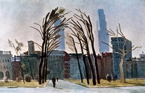 Onbekend schilderij door Boris Mikhailovich Kustodiev