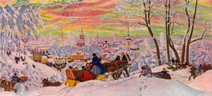 Vastenavond door Boris Mikhailovich Kustodiev