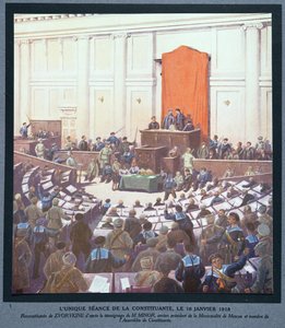 De enige zitting van de Grondwetgevende Vergadering, 18 januari