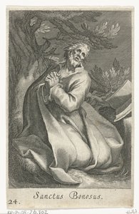 Heilige Bonosus als kluizenaar door Boëtius Adamsz. Bolswert
