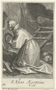 Heilige Elias van Caesarea als kluizenaar