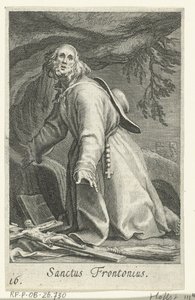 Heilige Frontonius van Egypte als kluizenaar door Boëtius Adamsz. Bolswert