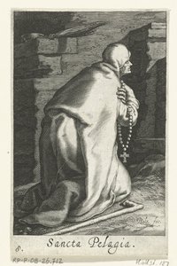 Heilige Pelagia van Antiochië als kluizenares