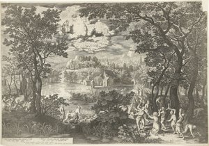 Landschap met martelaarschap van de heilige Stefanus