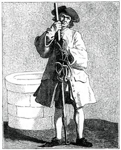 Een puttenreiniger, 1737-1742 door Bouchardon