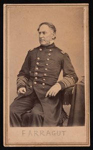 Portret van David Glasgow Farragut 1801-1870, voor 1870 door Brady