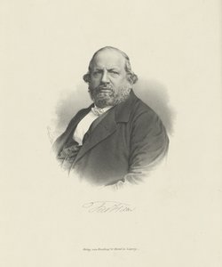 Portret van de componist Ferdinand von Hiller 1811-1885, ca. 1870