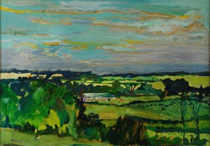 Over de Vallei, Bedfordshire, 1973 door Brenda Brin Booker