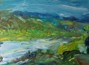 Blauw Rivierlandschap II, 1988