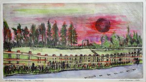Zonsondergang, Hedgerley Green door Brenda Brin Booker