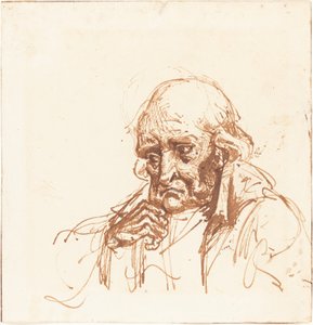Hoofd van een oude man door British 19th Century