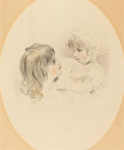 Twee kinderen door British 19th Century after George Henry Harlow