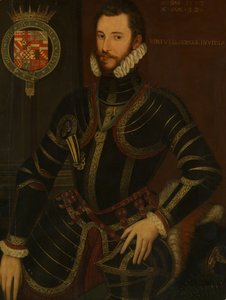 Portret van Walter Devereux 1539-1576, Eerste Graaf van Essex, gedateerd 1572 door British Painter.