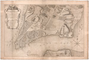 Een plan van de stad New York door British School
