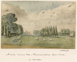 Een reeks schetsen, uitzichten in Groot-Brittannië, het Continent en Amerika 1772-1778 (aquarel) door British School