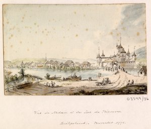Een reeks schetsen, uitzichten in Groot-Brittannië, het Continent en Amerika 1772-1778 door British School