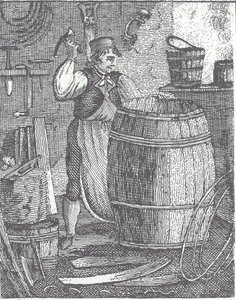 Kuiper maakt een vat (gravure)