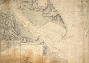 Engeland oostkust ingang naar de rivier de Humber onderzocht door Stafkapitein J. Parsons, Koninklijke Marine door British School