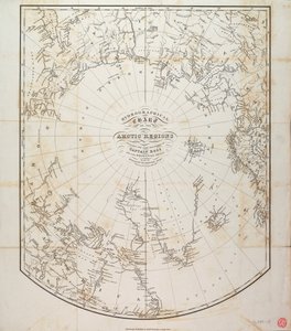 Hydrografische kaart van de Arctische regio