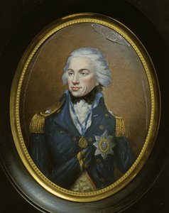 LORD NELSON Horatio, Admiraal (1758-1805) Miniatuurportret door British School