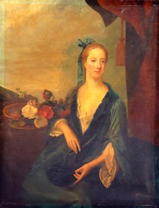 Dame in Blauw, 1700 door British School