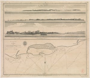 Plan van Diu Eiland door John McCluer 1788 door British School