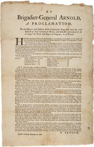Proclamatie aan officieren en soldaten van het Continentale Leger, 20 oktober 1780 door British School