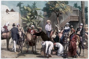 Vertrek naar de piramides, 1874