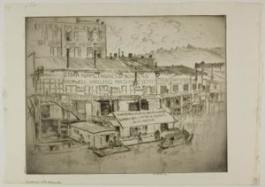 Het boothuis aan de Willamette