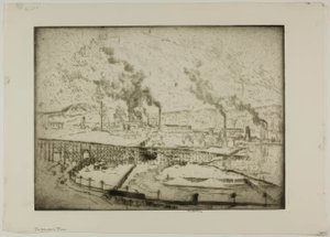 De elektrische tram door Bror Julius Olsson Nordfeldt