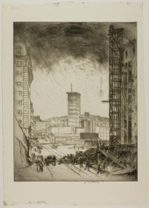 De steiger door Bror Julius Olsson Nordfeldt