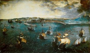 Uitzicht op de baai van Napels, ca. 1550-1565