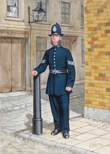Een sergeant uit 1865 (kleurenlitho)