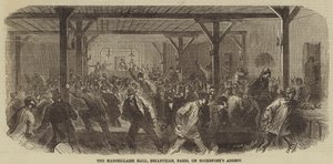De Marseillaise Hall, Belleville, Parijs, bij de arrestatie van Rochefort door Burn Smeeton