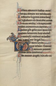 Initial T: Twee engelen knielend in gebed door Bute Master