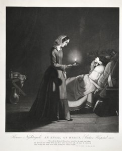 Florence Nightingale, een engel van barmhartigheid, Scutari Hospital, gegraveerd door Tomkins