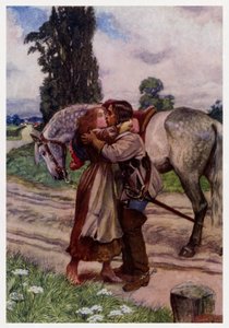 "O blijf, o blijf, jij mooie jongeling" door Byam (after) Shaw