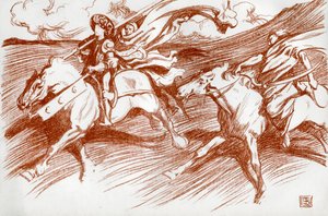 De ridder en zijn metgezellen, 1898