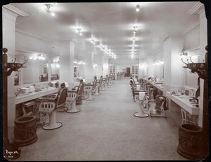 Kapperszaak in het Hotel Knickerbocker, 1906