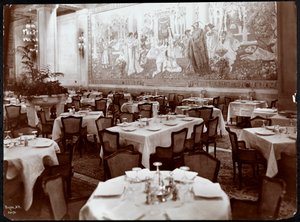 Eetkamer in het Hotel Knickerbocker, 1906