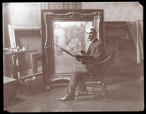 H.B. Snell in zijn studio, New York, 1907 door Byron Company