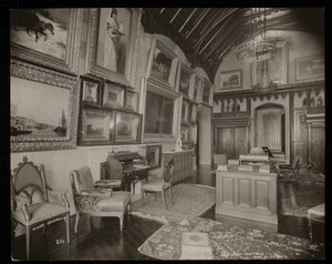 De kunstgalerij van het Helen Gould landgoed (voormalige Jay Gould residentie) in Tarrytown, New York, 1893-94 door Byron Company