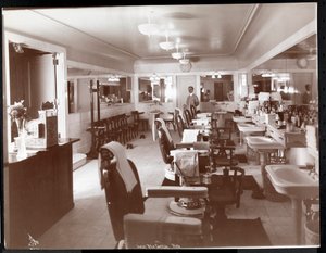 De kapperszaak in het Philadelphia Ritz-Carlton Hotel, 1913